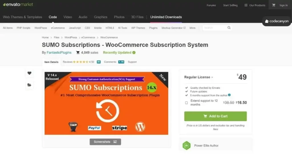 SUMO Subscriptions by Fantastic Plugins