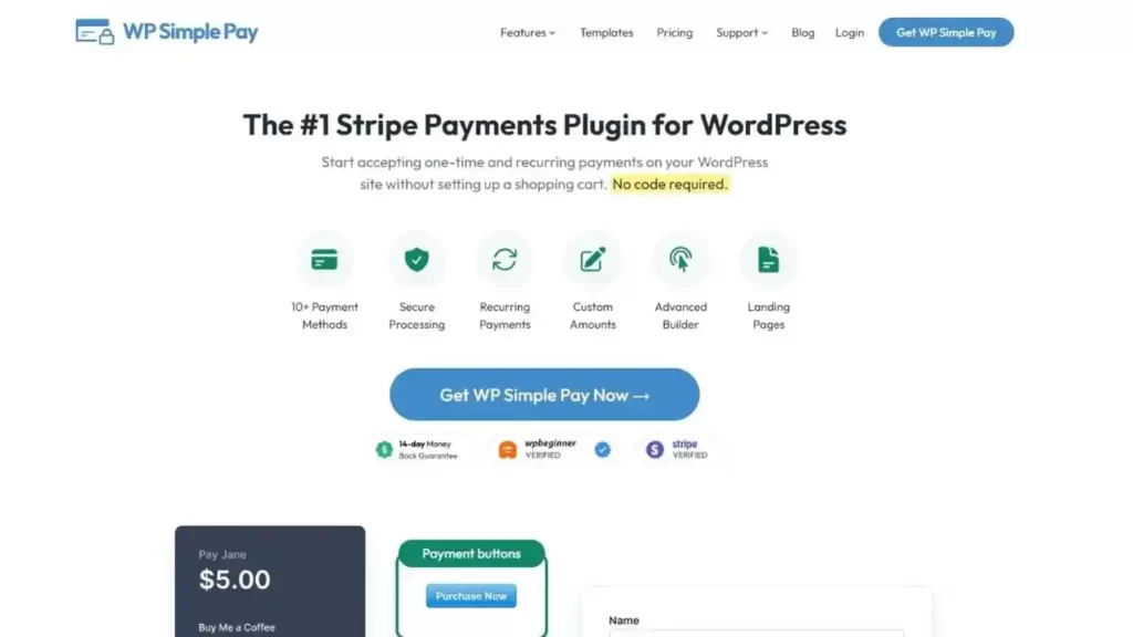 WP Simple Pay (Stripe Payments)